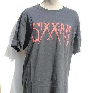 SIXX AM Official Black & Red MERCH BAND CONCERT MUSIC T-SHIRT